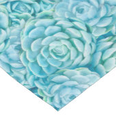 Chemin De Table Court Motif léger Turquoise Echeveria Succulents (Coin)