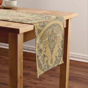 Chemin De Table Court Motif Médiéval Oriental Griffins Et Lions