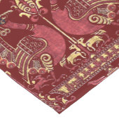 Chemin De Table Court Motif médiéval Peacock du XIIe siècle (Coin)