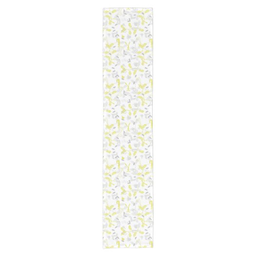 Chemin De Table Court motif montrant les animaux 2 de bébé (Devant)