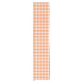 Chemin De Table Court Motif orange et blanc simple de guingan (Devant)