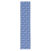 Chemin De Table Court Motif Paisley, bleu cobalt et blanc (Devant)