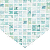 Chemin De Table Court Motif peint à la main de turquoise (Coin)