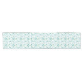 Chemin De Table Court Motif peint à la main de turquoise (Horizontal)