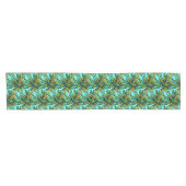 Chemin De Table Court Motif Plante Tropical Exotic (Horizontal)