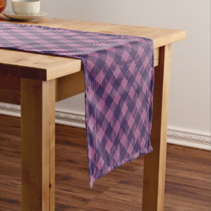 Chemin De Table Court Motif pourpre frais de guingan de contrôle