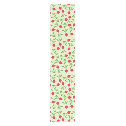 Chemin De Table Court Motif Radish Red Green (Devant)