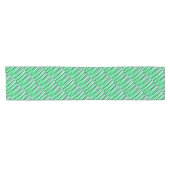 Chemin De Table Court Motif rayé Sérénité Turquoise (Horizontal)