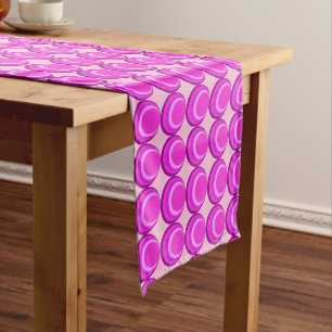 Chemin De Table Court Motif rétro rose dans un style branché