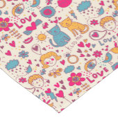 Chemin De Table Court Motif romantique coloré (Coin)