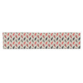 Chemin De Table Court Motif rouge d'orignal gris noir (Horizontal)