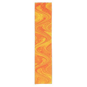 Chemin De Table Court Motif rouge orange marbling (Devant)