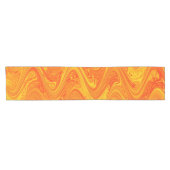 Chemin De Table Court Motif rouge orange marbling (Horizontal)