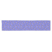 Chemin De Table Court Motif sans couture bleu (Horizontal)