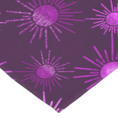 Chemin De Table Court Motif solaire monochrome boho - violet (Coin)