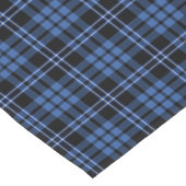 Chemin De Table Court Motif Tartan bleu rustique (Coin)