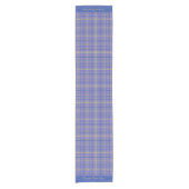 Chemin De Table Court Motif Tartan En vichy bleu classique (Devant)