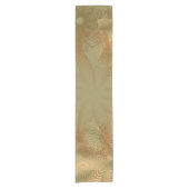 Chemin De Table Court Motif tourbillonnant abstrait en vert olive (Devant)