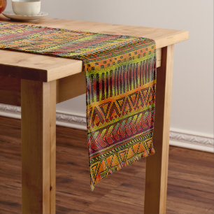 Chemin De Table Court Motif tribal de la Jungle d'Afrique