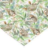 Chemin De Table Court Motif tropical de paresse d'aquarelle (Coin)