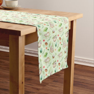 Chemin De Table Court Motif tropical de paresse de noix de coco