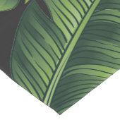 Chemin De Table Court Motif Tropical Noir (Coin)