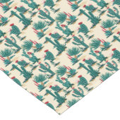 Chemin De Table Court Motif vert et rouge de cactus (Coin)