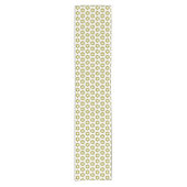 Chemin De Table Court Motif Vert Olive (Devant)