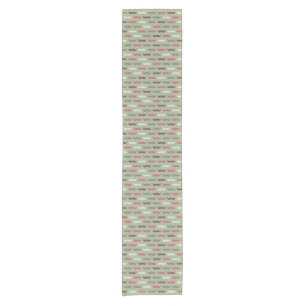 Chemin De Table Court Motif vintage avec la moustache