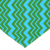 Chemin De Table Court Motif zigzag chevron bleu vert (Coin)