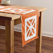 Chemin De Table Court Moyenne Siècle Moderne Breeze Block Orange Runner (In Situ)