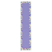 Chemin De Table Court Moyenne table fleurie violette et bleue (Devant)