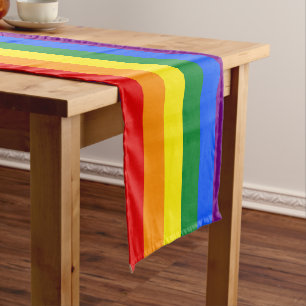 Chemin De Table Court nappe courte drapeau arc-en-ciel