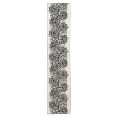 Chemin De Table Court Nappe en dentelle noire Faux (Devant)