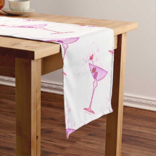 CHEMIN DE TABLE COURT NAPPERONS - PINK MARTINI (In Situ)