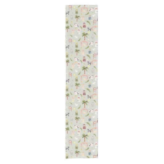 Chemin De Table Court Nativité Noël Sage Table Runner (Devant)