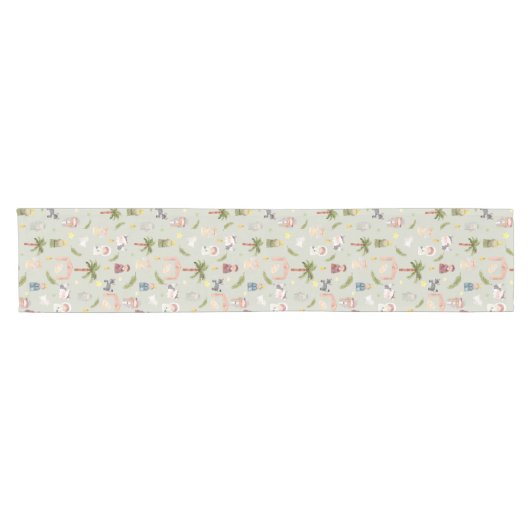 Chemin De Table Court Nativité Noël Sage Table Runner (Horizontal)