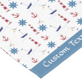 Chemin De Table Court Nautical Lighthouse Voilier Océan Personnalisé (Coin)