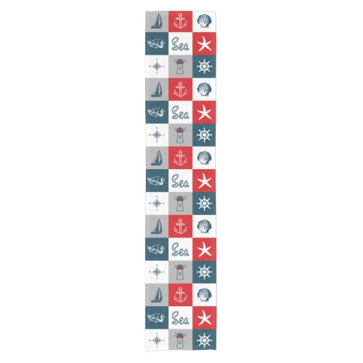 Chemin De Table Court Nautical themed design (Devant)