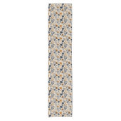 Chemin De Table Court Navy & Ochre Botanical Table Runner (Devant)