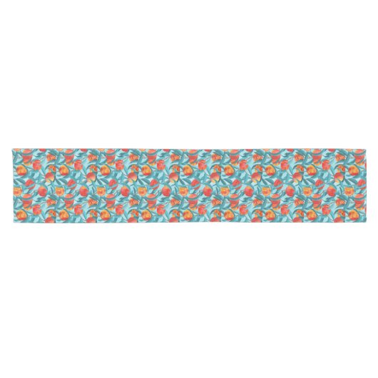 Chemin De Table Court Nectarines turquoises (Horizontal)