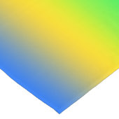 Chemin De Table Court Neon blue, yellow, green gradient, ombre. (Coin)