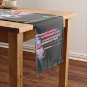 Chemin De Table Court Neon Sakura Glitch (In Situ)