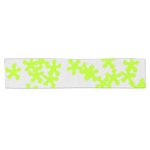 Chemin De Table Court néon vert citron gris amusant enfants (Horizontal)