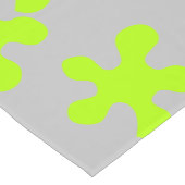 Chemin De Table Court néon vert citron gris amusant enfants (Coin)