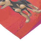 Chemin De Table Court Noël Chihuahua en rouge (Coin)