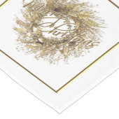 Chemin De Table Court Noël de guirlande d'or Joyeux (Coin)