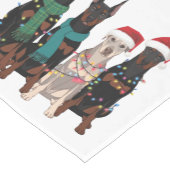 Chemin De Table Court Noël Doberman Lover Chien Maman Vacances (Coin)