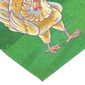 Chemin De Table Court Noël Du Poulet Sur Vert (Coin)