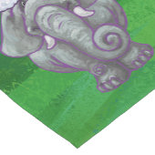 Chemin De Table Court Noël Eléphant Sur Vert (Coin)